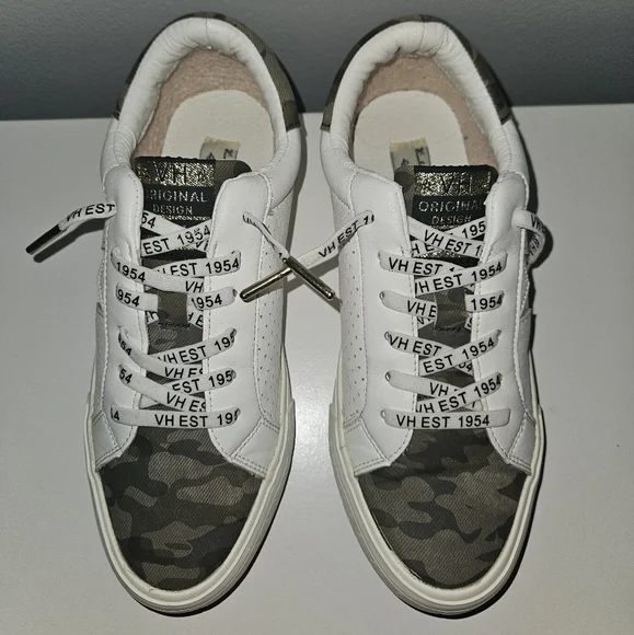 Vintage Havana White & Camo Gold Star Sneakers - Size 8 - Picture 4 of 11